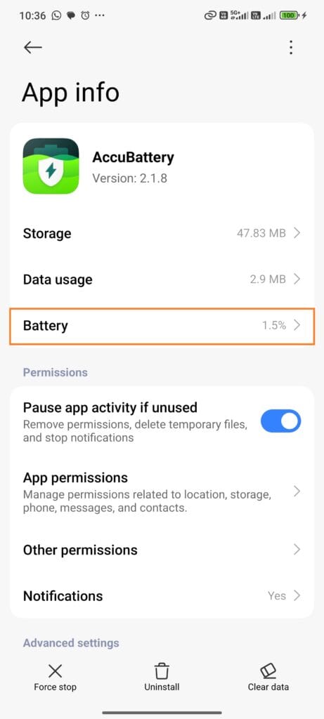 android-app-info-page