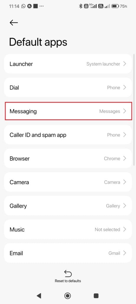 switiching default app